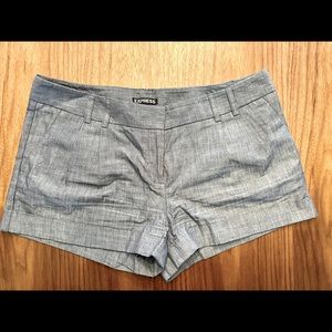 Express Chambray pleated shorts sz 10